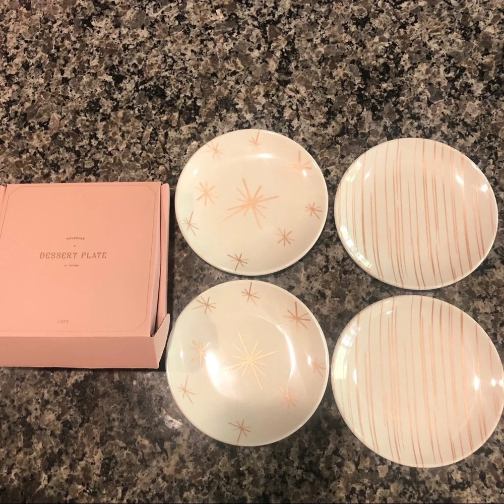 NIB Odeme Melamine Dessert Plates 6" Round - Picture 4 of 4